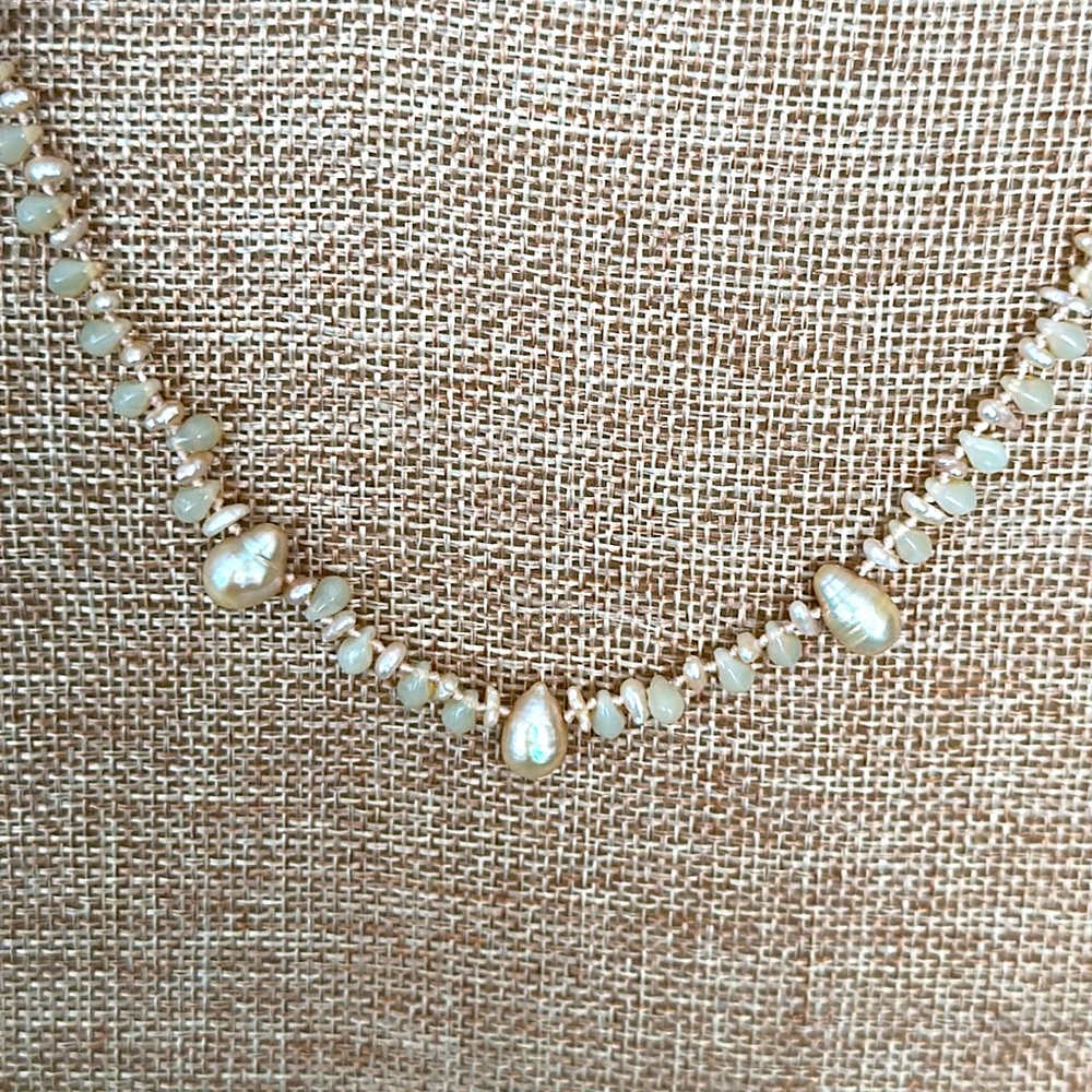 Absolutely lovely romantic feminine hand knotted on silk thread baroque pearls